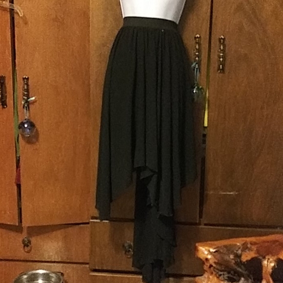 P Luca Milan Dresses & Skirts - NWOT P LUCA MILAN Black Sheer High/Low Skirt